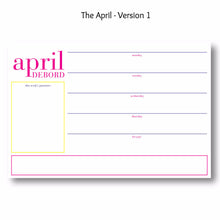 Load image into Gallery viewer, April - Personalized Desk Pad
