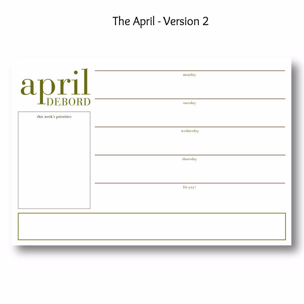 April - Personalized Desk Pad