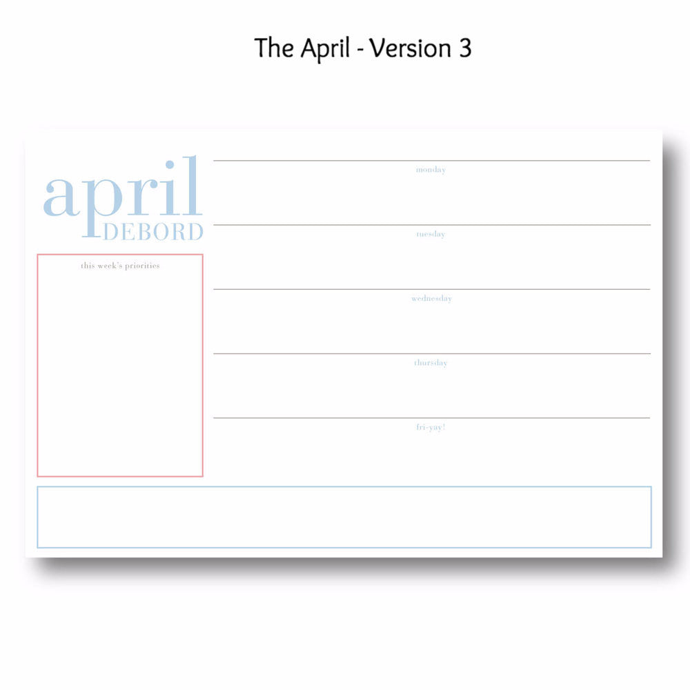 April - Personalized Desk Pad