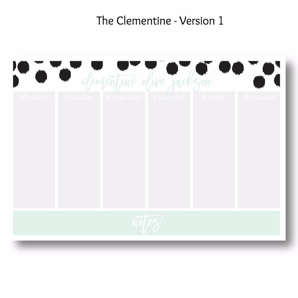 Clementine - Personalized Desk Pad