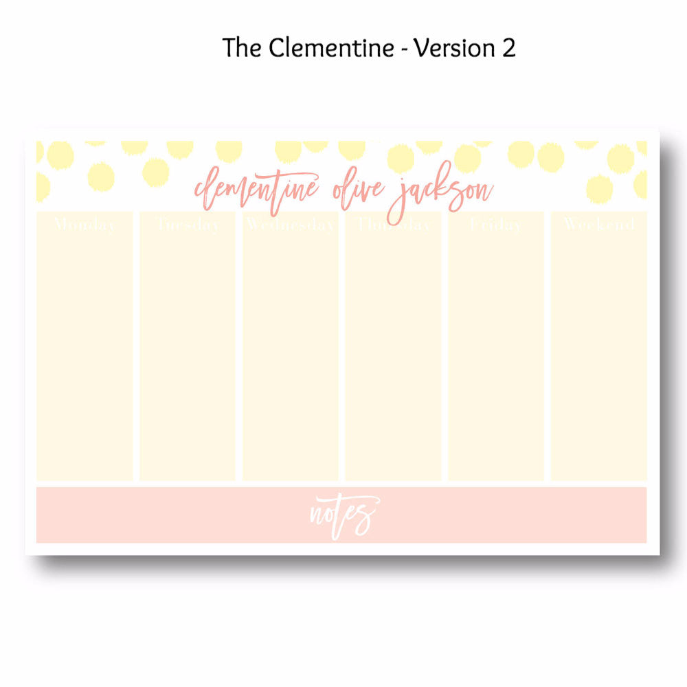 Clementine - Personalized Desk Pad