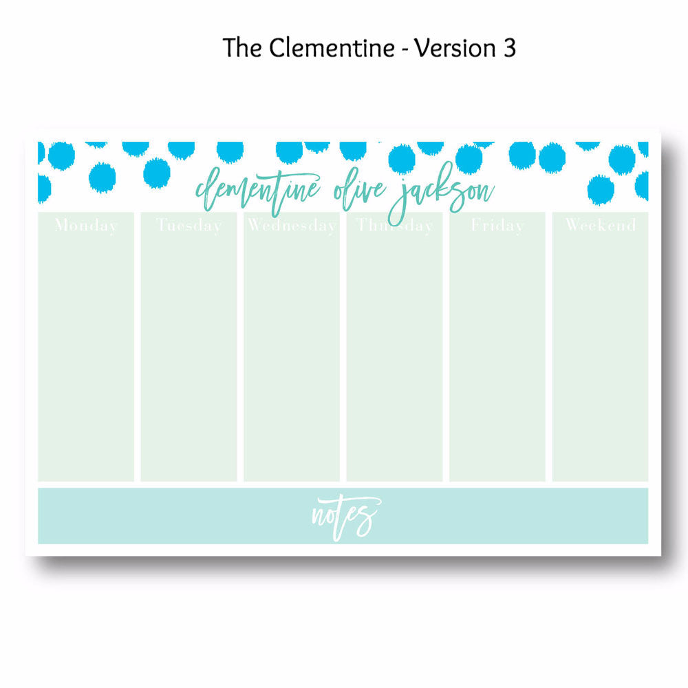 Clementine - Personalized Desk Pad