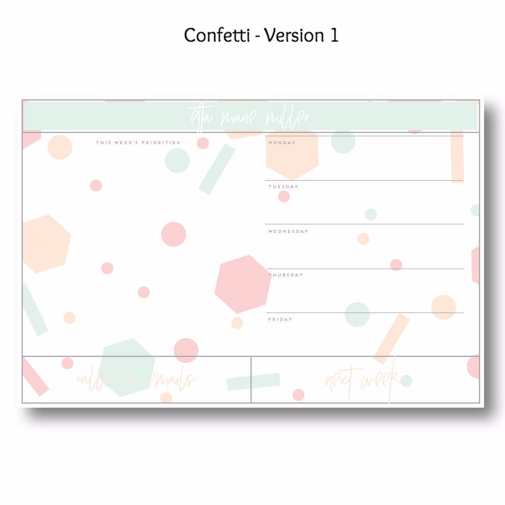 Confetti - Personalized Desk Pad