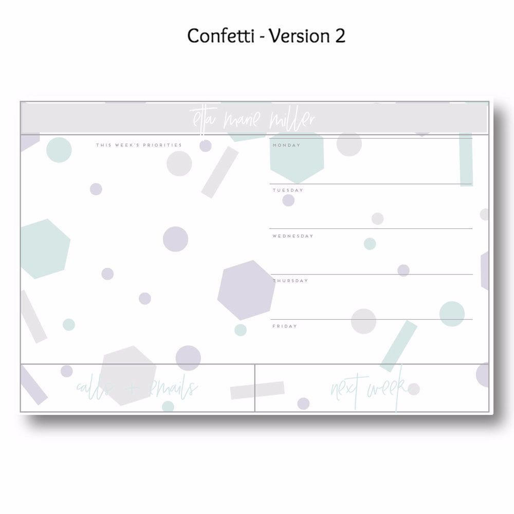 Confetti - Personalized Desk Pad