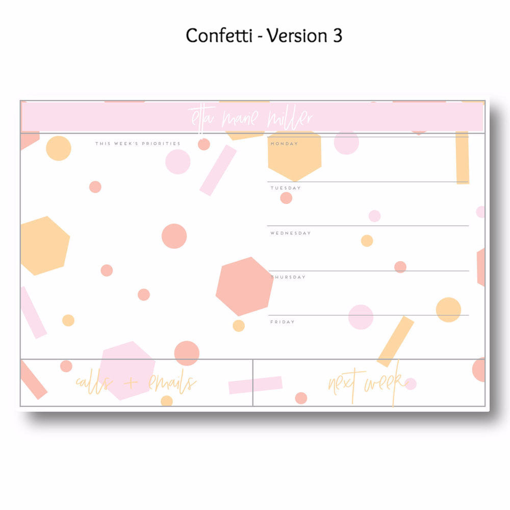 Confetti - Personalized Desk Pad