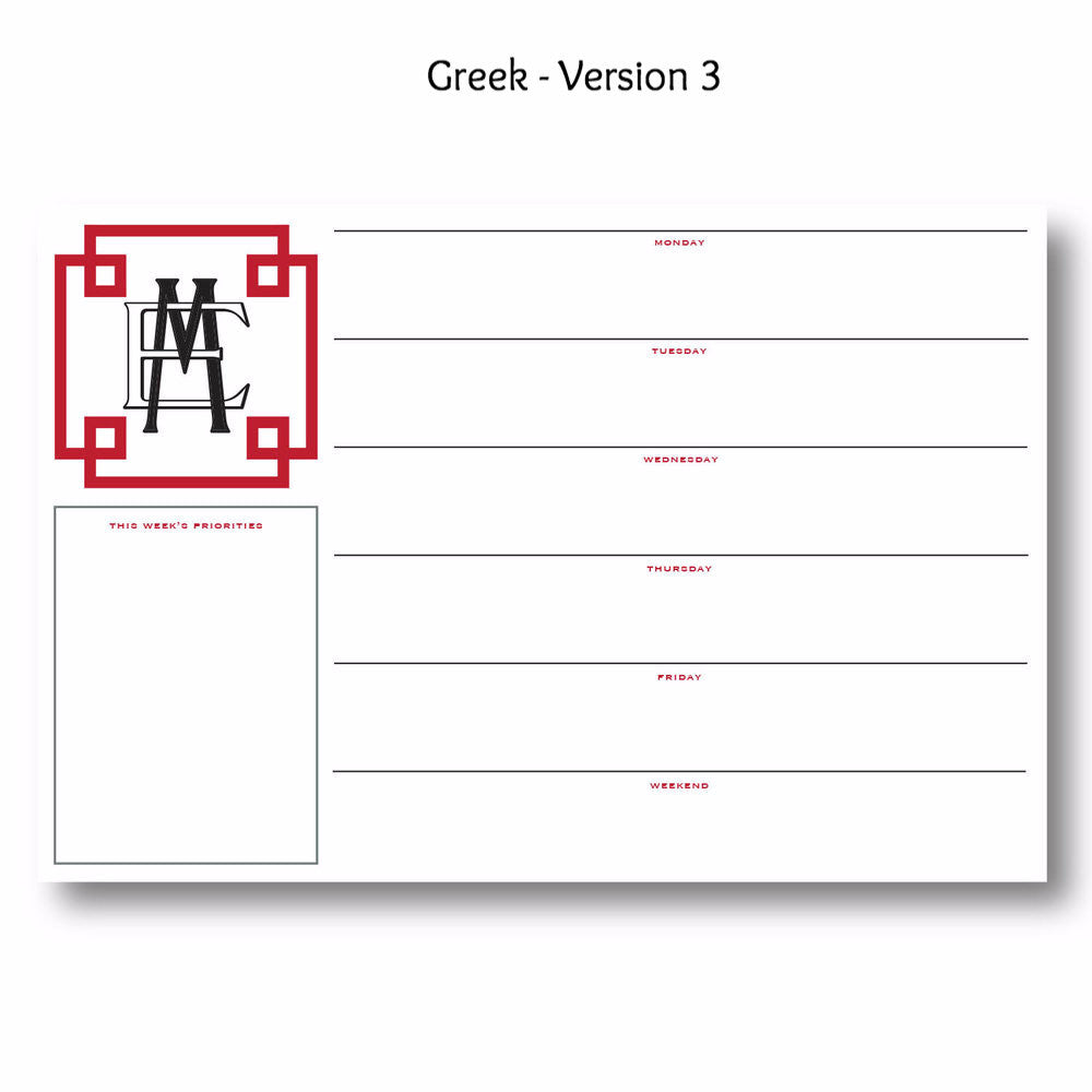 Greek - Personalized Desk Pad