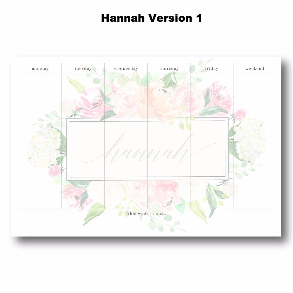Hannah - Personalized Desk Pad