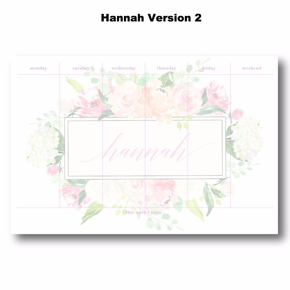 Hannah - Personalized Desk Pad