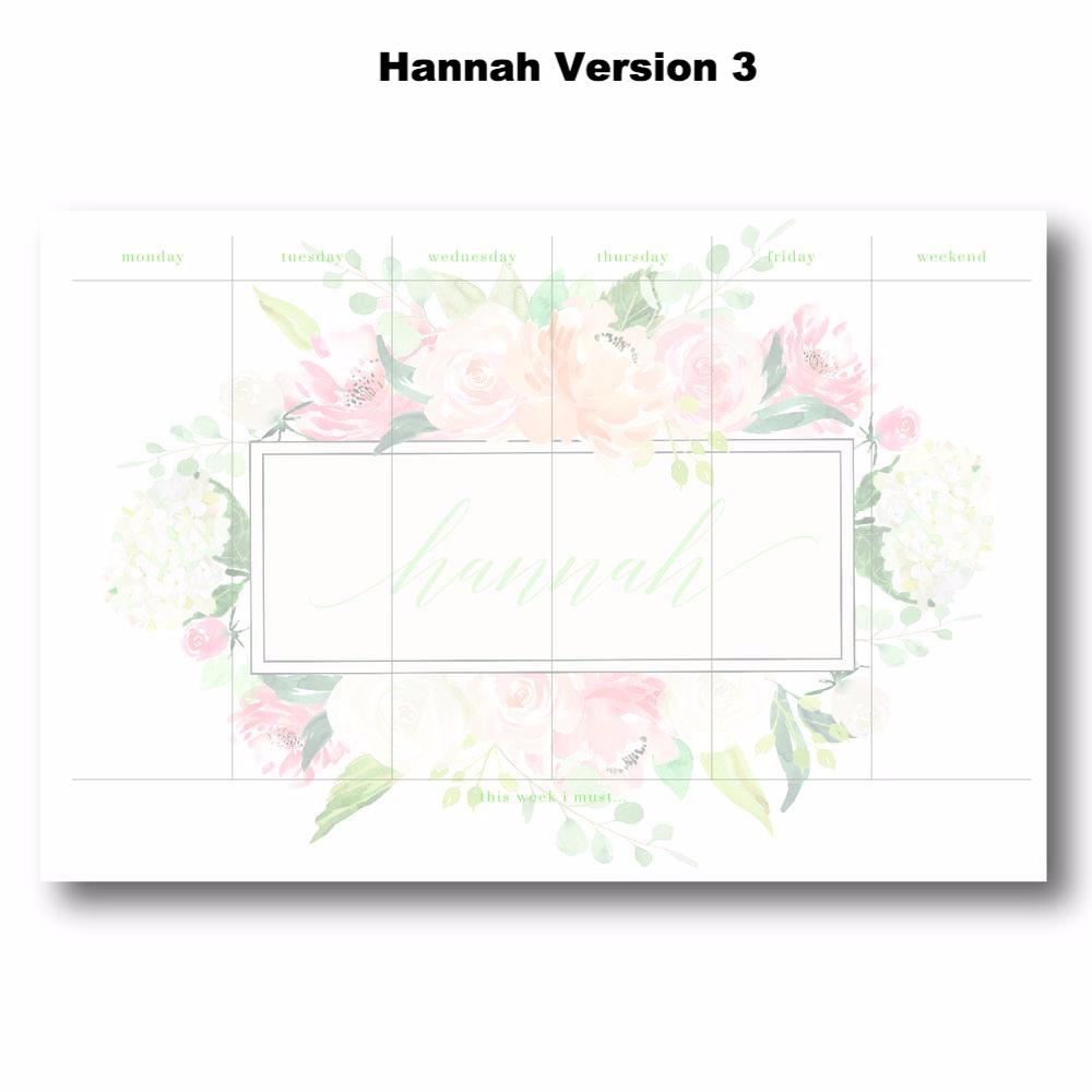 Hannah - Personalized Desk Pad