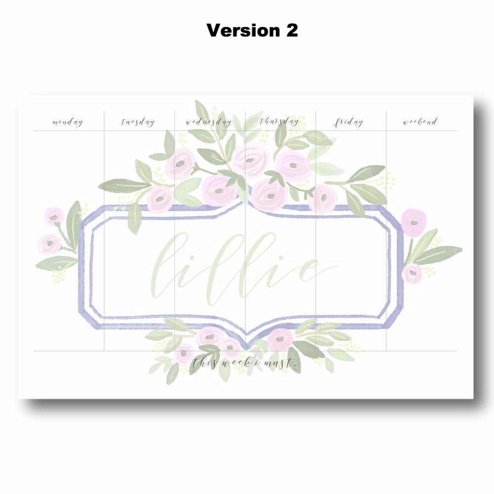 Lillie - Personalized Desk Pad