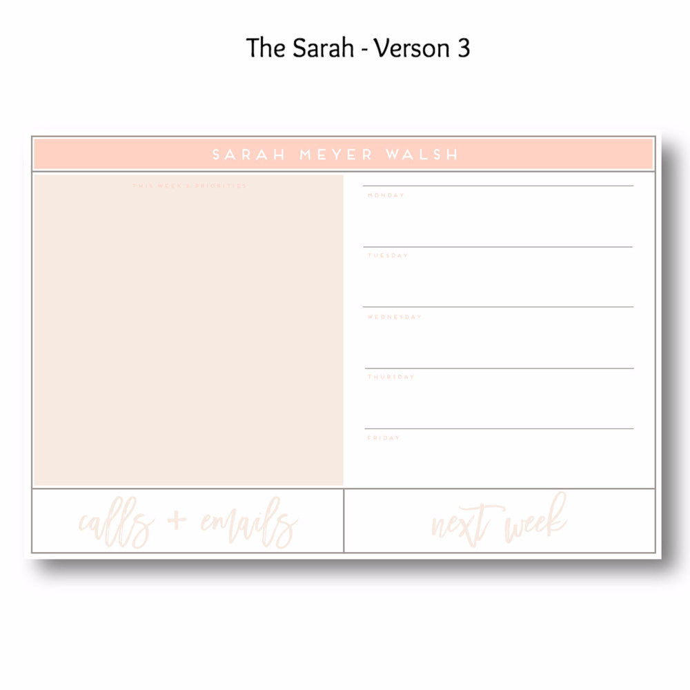 Sarah - Personalized Desk Pad