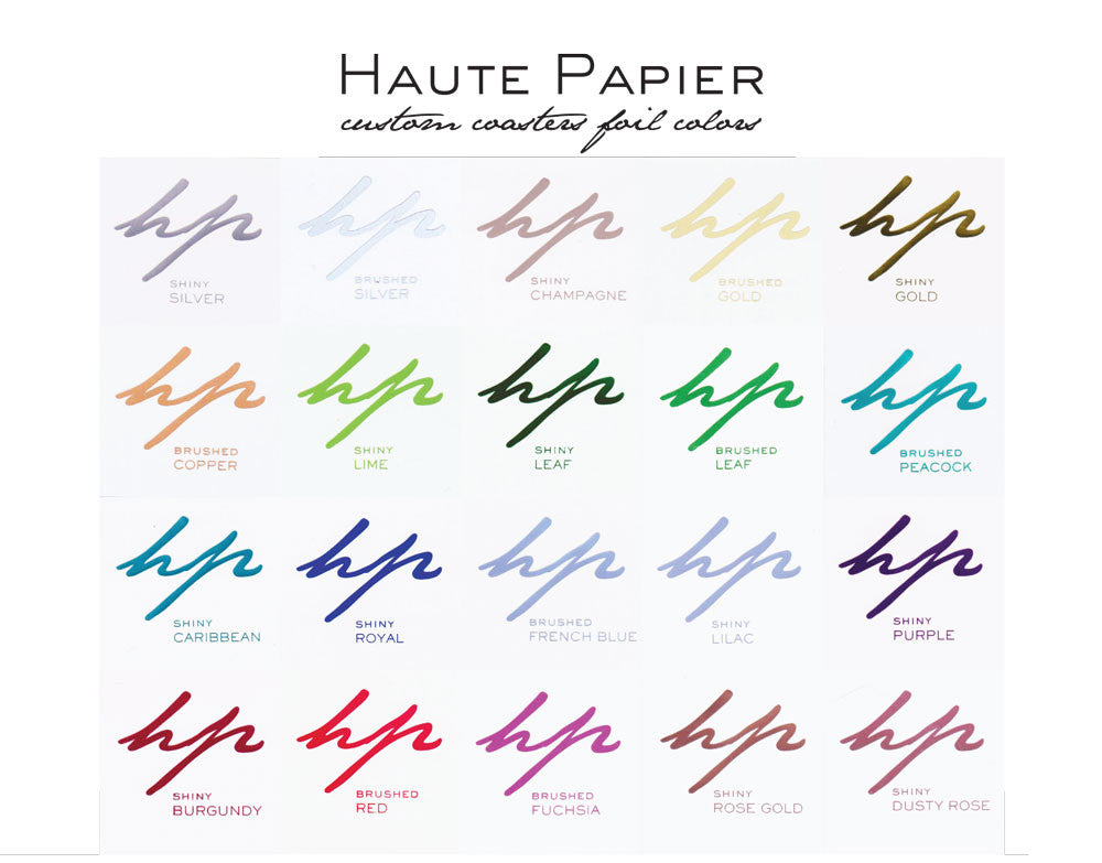 Foil Stamped Coasters - M103