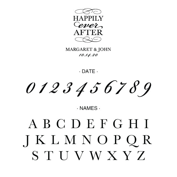 Personalized Happily Ever After Wedding Cake Topper