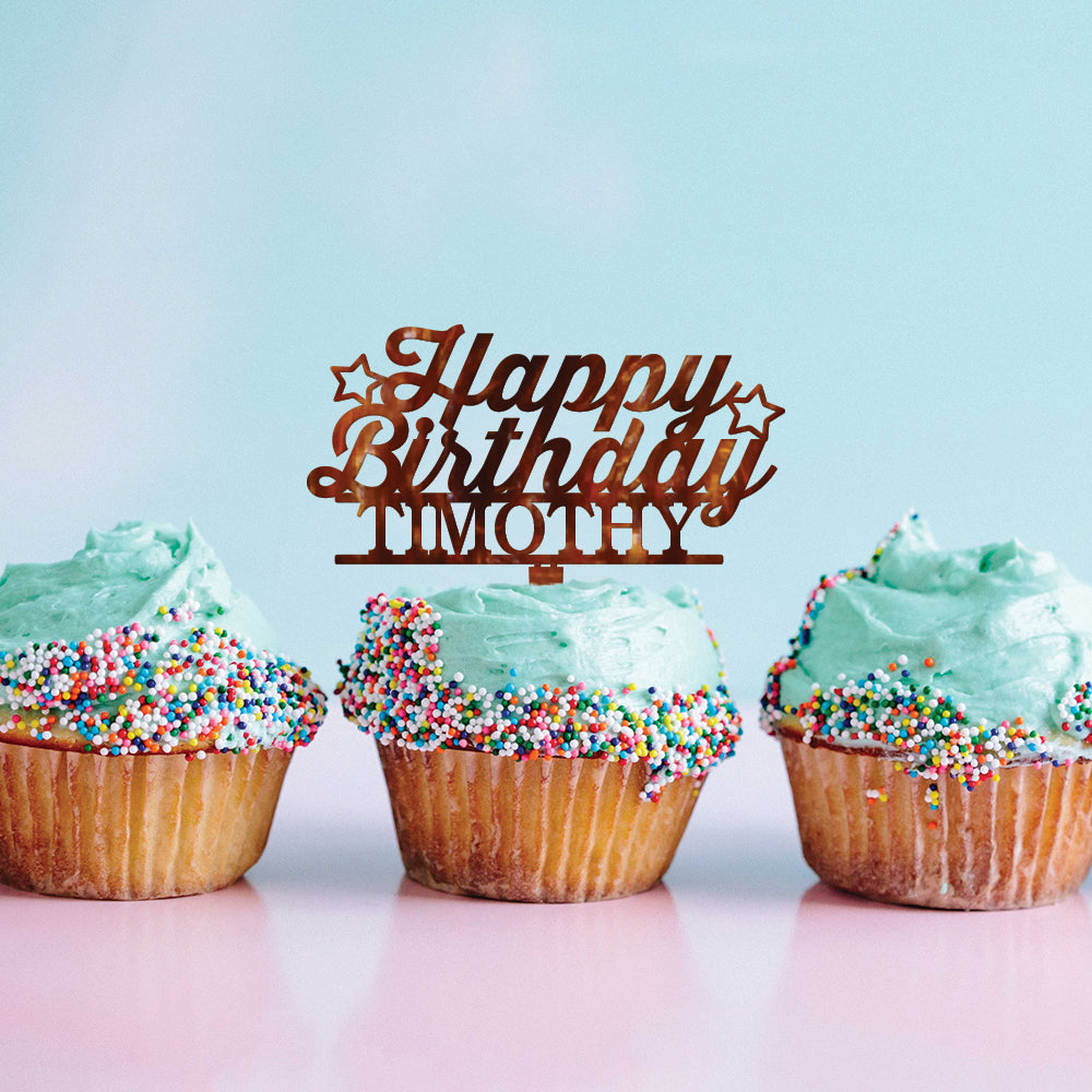 Happy Birthday Cupcake Topper