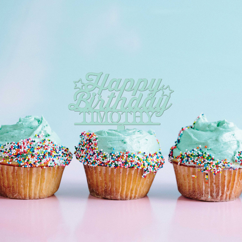Happy Birthday Cupcake Topper