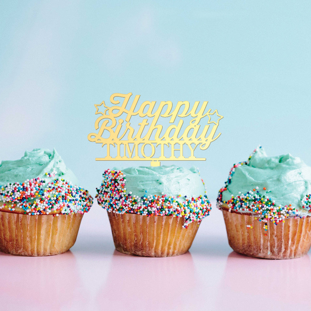 Happy Birthday Cupcake Topper