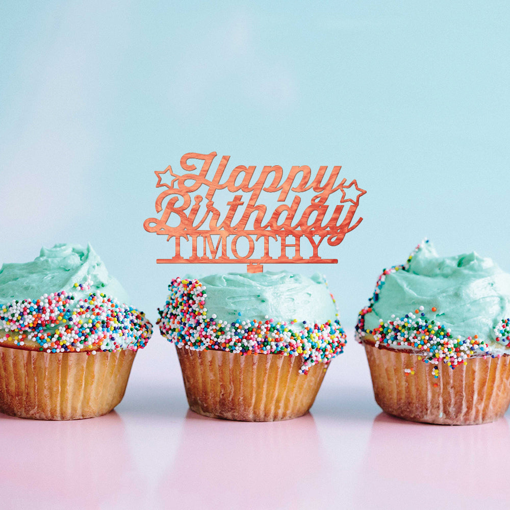 Happy Birthday Cupcake Topper