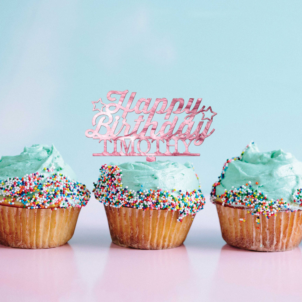 Happy Birthday Cupcake Topper