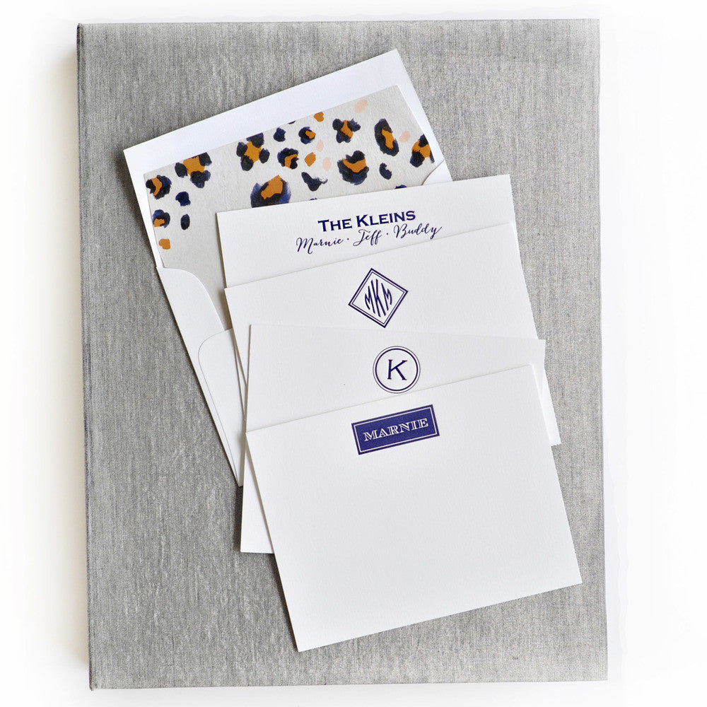 Grand Silk Stationery Box - Silver