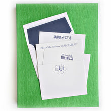 Load image into Gallery viewer, Grand Silk Stationery Box - Green
