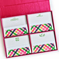 Grand Silk Stationery Box - Magenta