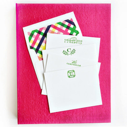 Grand Silk Stationery Box - Magenta