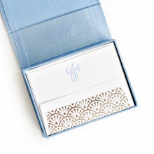 Load image into Gallery viewer, Petite Silk Stationery Box - Light Blue
