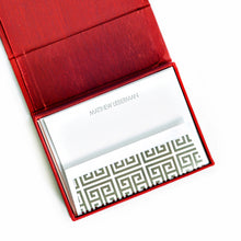 Load image into Gallery viewer, Petite Silk Stationery Box - Red

