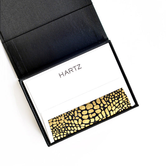 Petite Silk Stationery Box - Black