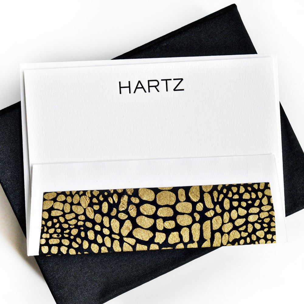 Petite Silk Stationery Box - Black