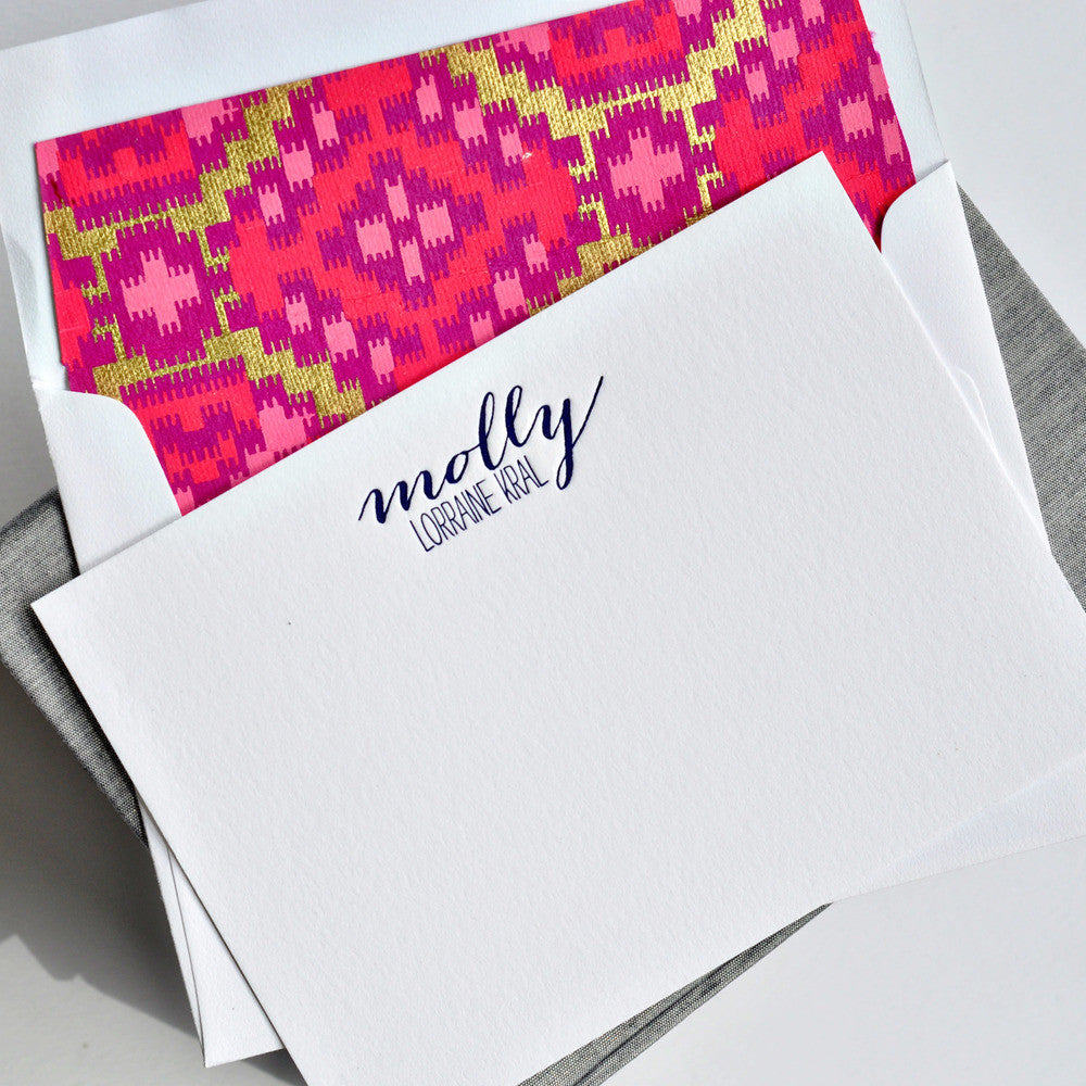 Petite Silk Stationery Box - Silver