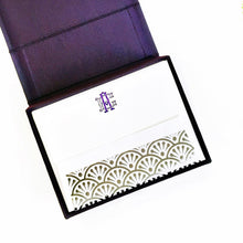 Load image into Gallery viewer, Petite Silk Stationery Box - Purple
