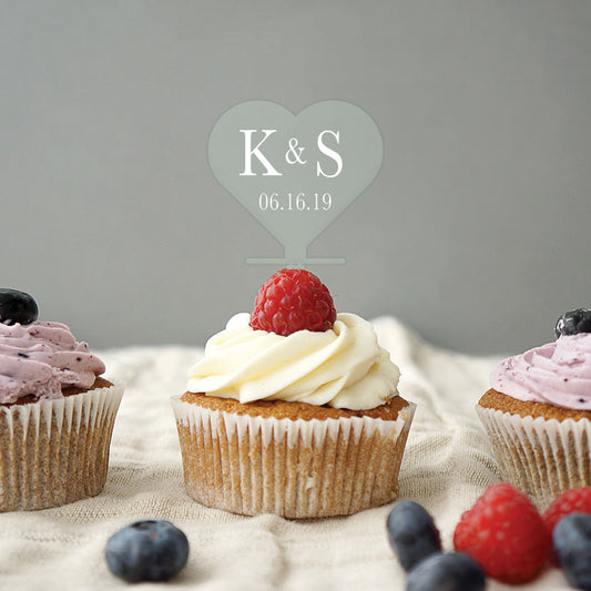 Heart Shaped Cupcake Topper