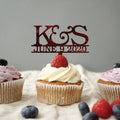 Initial and Date Wedding Cupcake Topper