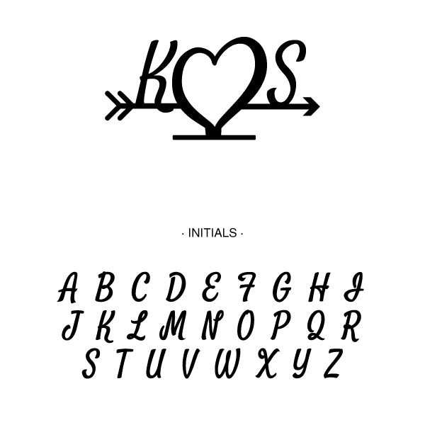 Initials Wedding Cupcake Topper