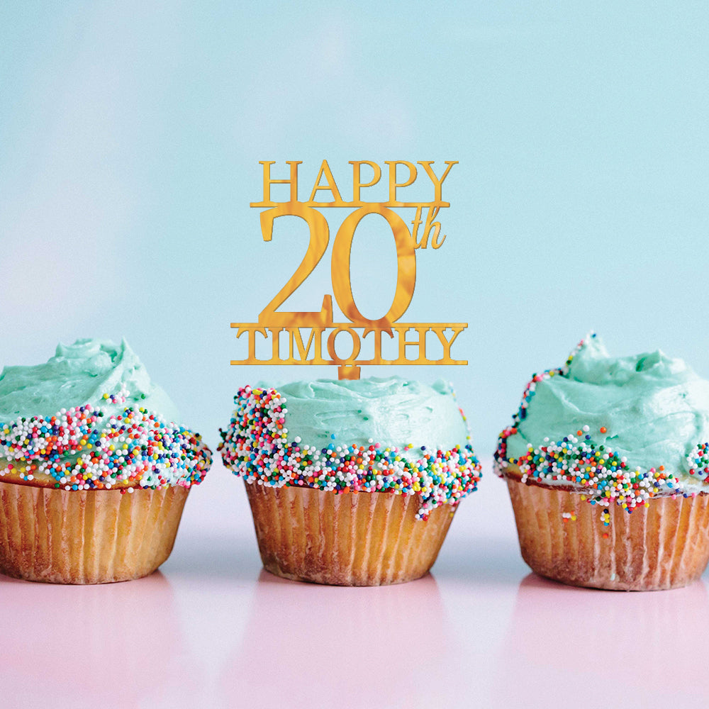 Number Birthday Cupcake Topper