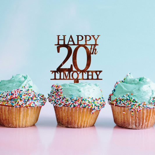 Number Birthday Cupcake Topper