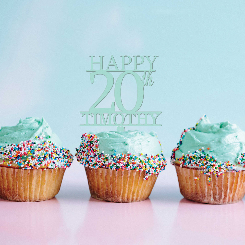 Number Birthday Cupcake Topper