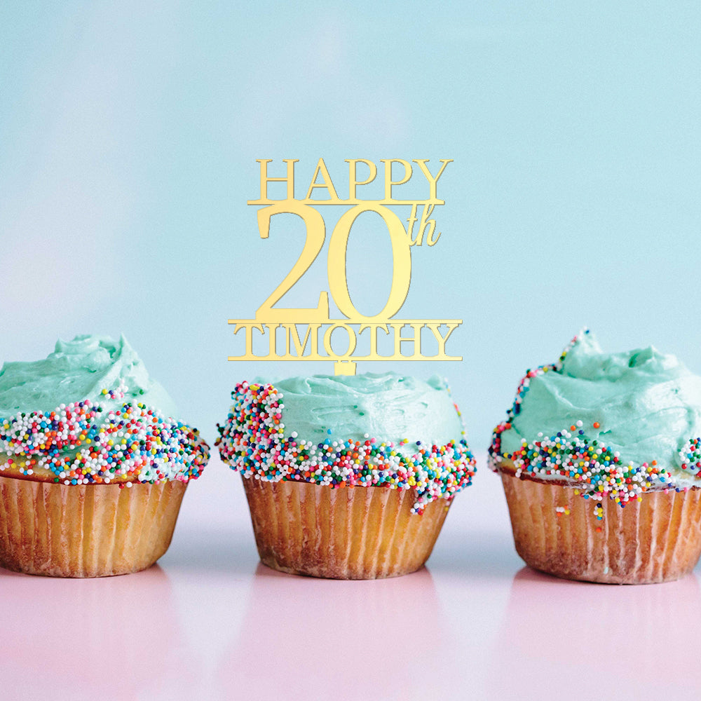 Number Birthday Cupcake Topper