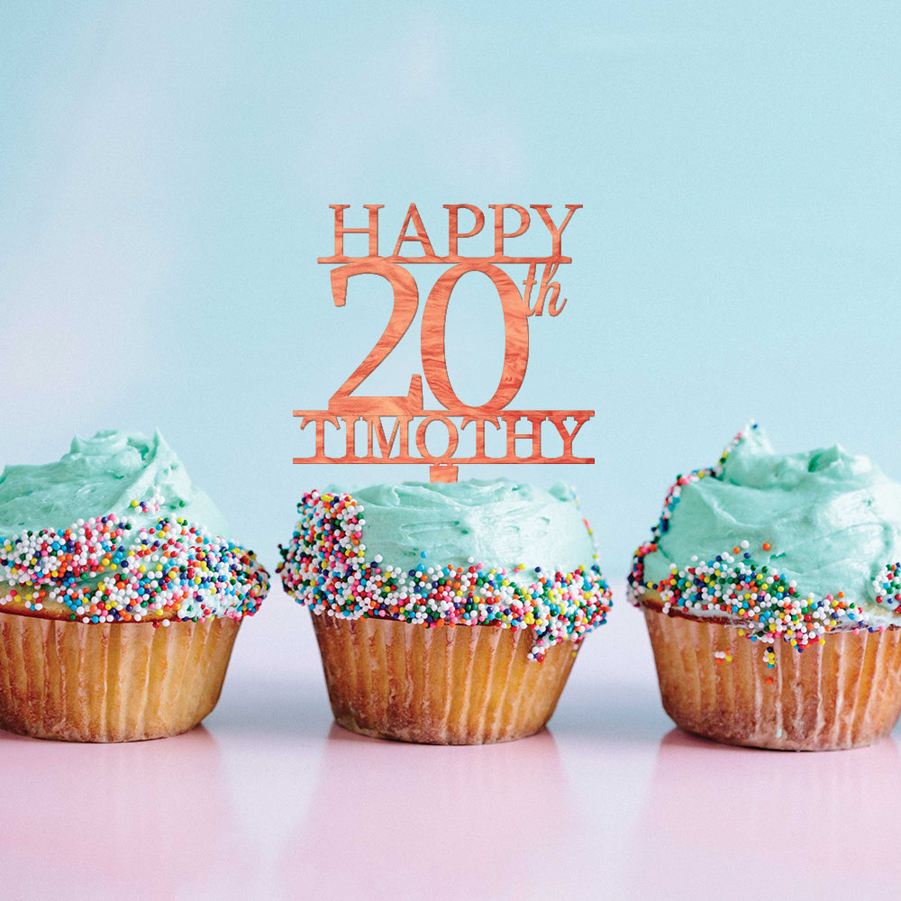 Number Birthday Cupcake Topper