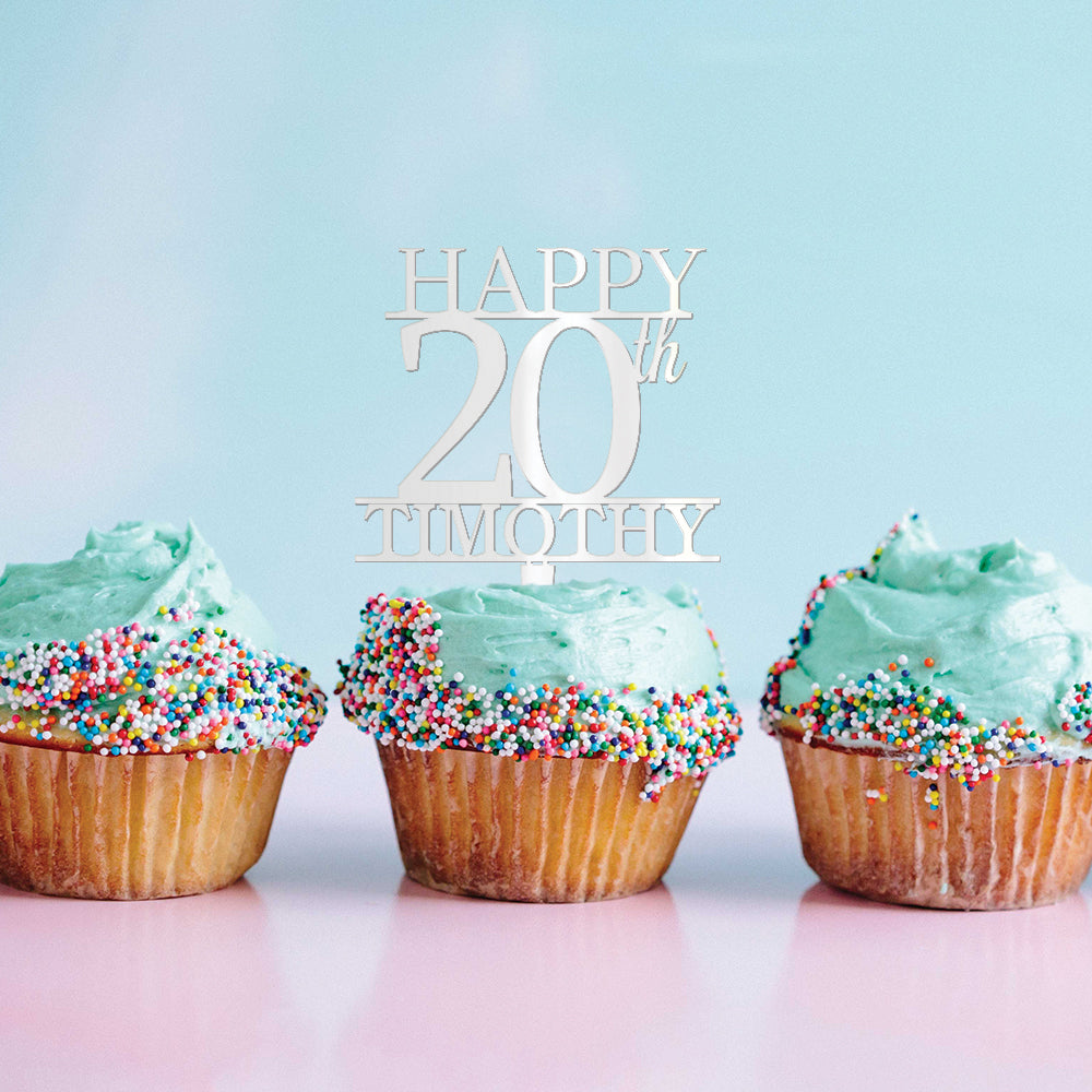 Number Birthday Cupcake Topper