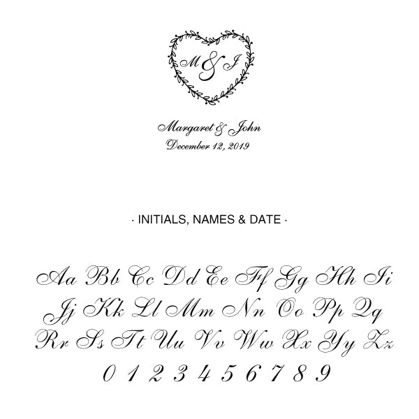 Personalized Ornate Heart Wedding Cake Topper