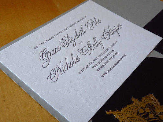 Grace - Haute Papier Luxe Deux Save the Date