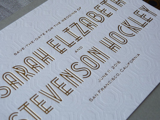 Sarah - Haute Papier Luxe Deux Save the Date