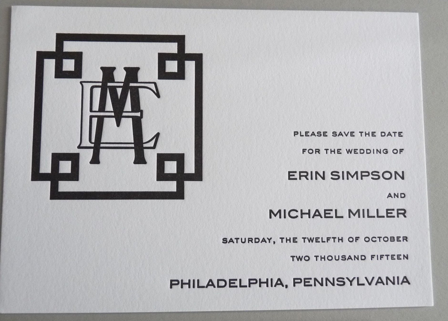 Therese - Haute Papier Luxe Deux Save the Date