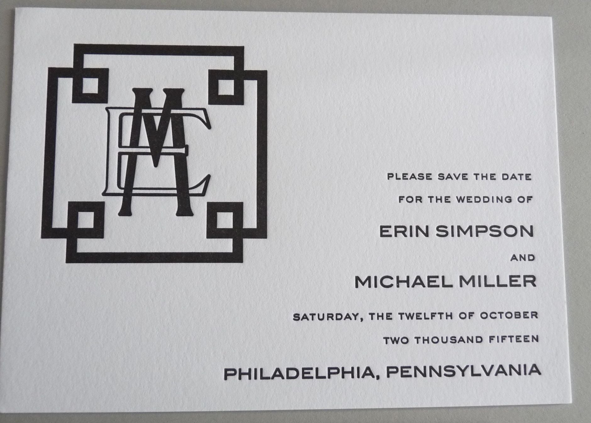 Therese - Haute Papier Luxe Deux Save the Date