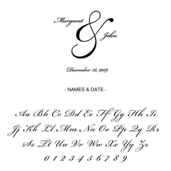 Personalized Script Names Wedding Cake Topper