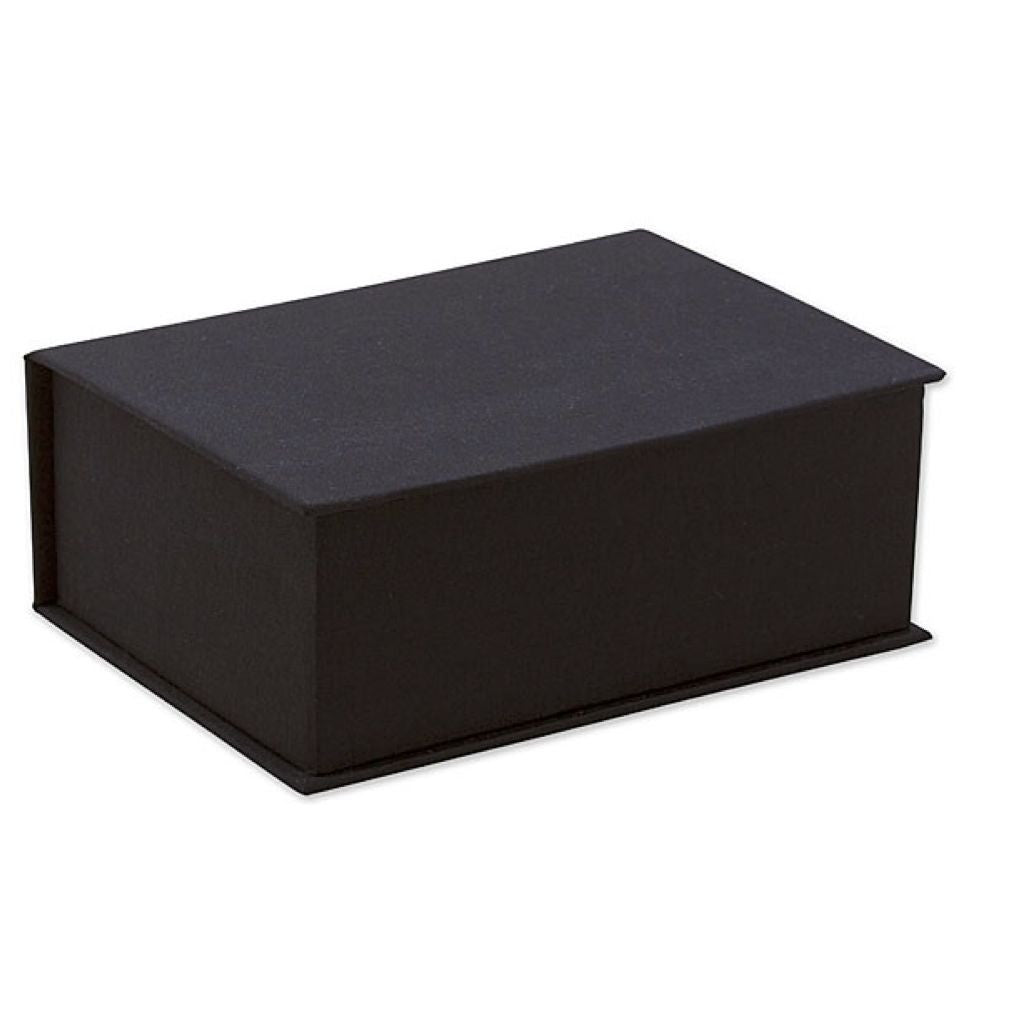 Petite Silk Stationery Box - Black