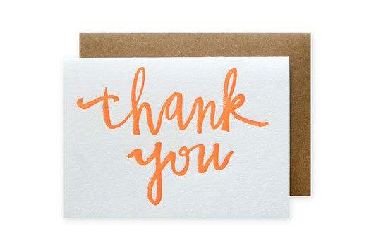 Thank you brush neon