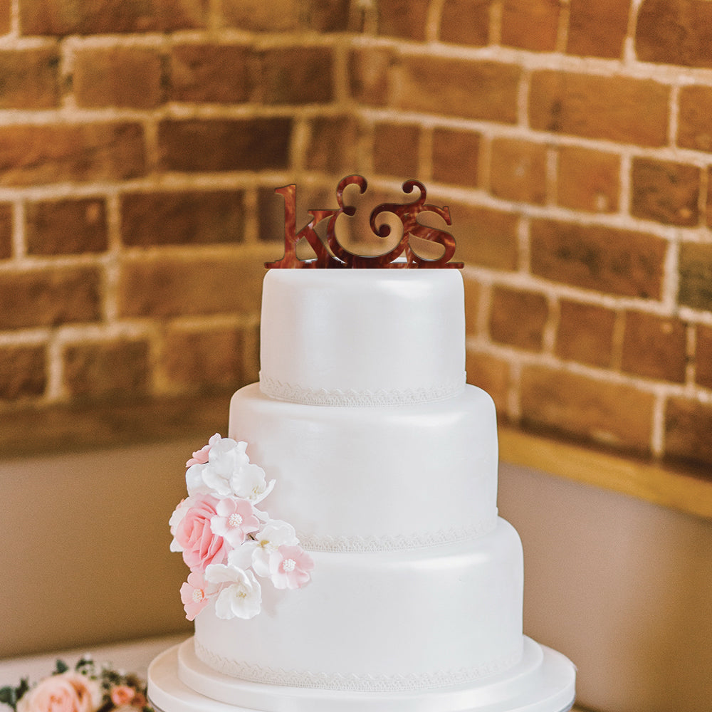 Personalized Initials Wedding Cake Topper
